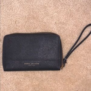 Marc Jacobs Black and Gold Wallet/Wristlet